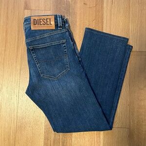 Diesel Larkee Straight Stretch Blue Denim Jeans Mens Size 29